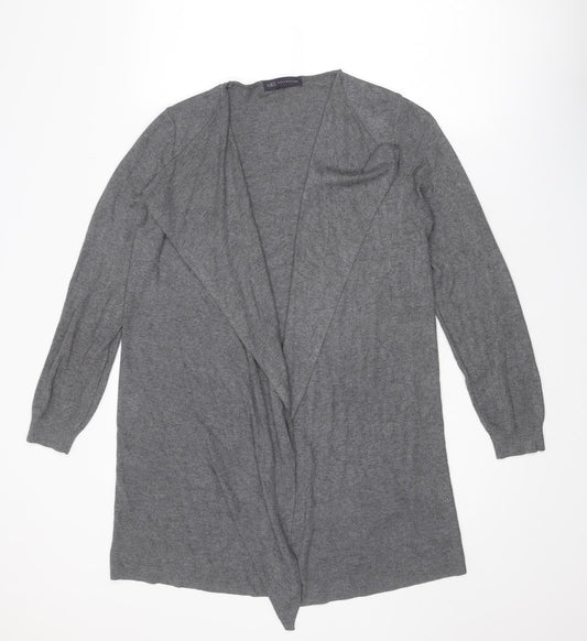 Marks and Spencer Womens Grey V-Neck Viscose Cardigan Jumper Size M
