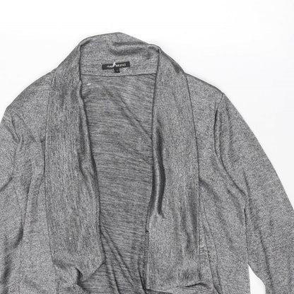 River Island Womens Silver V-Neck Polyester Cardigan Jumper Size 12
