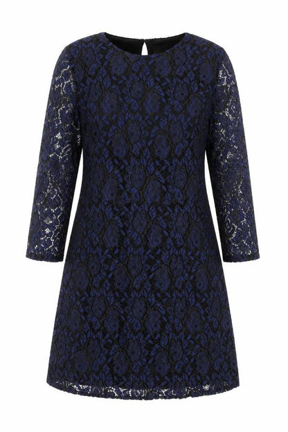 Oasis Womens Blue Polyamide Mini Size 14 Round Neck Zip - Open Back