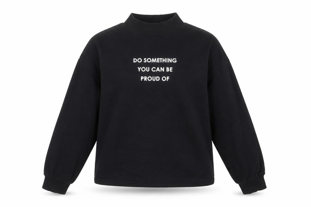 Zara Womens Black Cotton Pullover Sweatshirt Size M Pullover - Do something you can be proud of