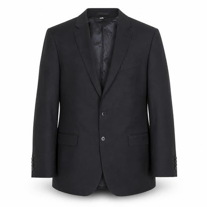 Front view of Autograph men’s black polyester jacket suit jacket, size 42, regular