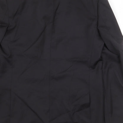 Brand and care label for Autograph men’s black polyester jacket suit jacket, size 42, regular
