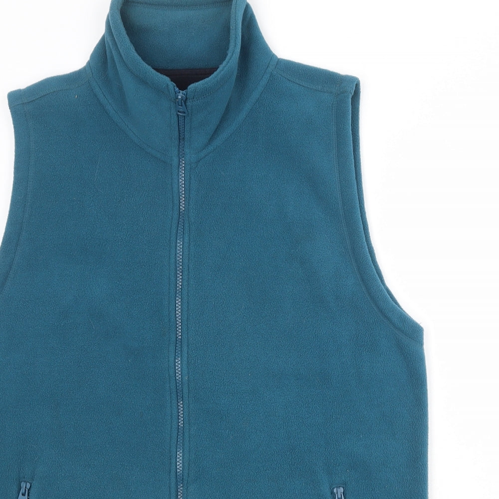 One Valley Womens Blue Gilet Jacket Size M Zip