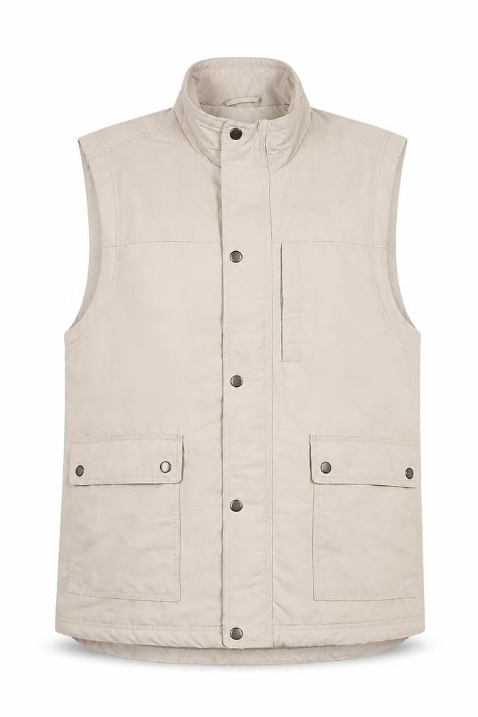 EWM Womens Beige Gilet Jacket Size M Zip
