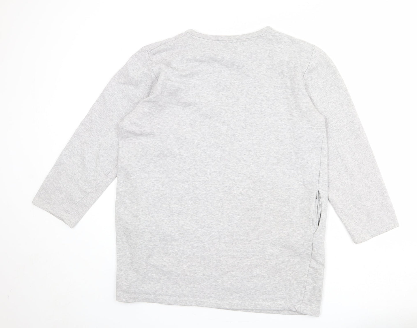 Zara Womens Grey Cotton Pullover Sweatshirt Size L Pullover