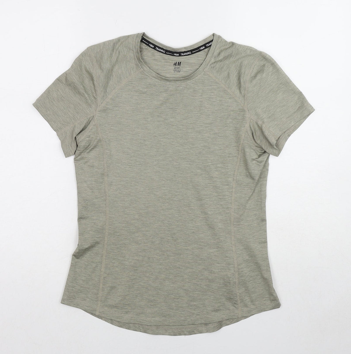 H&M Womens Green Polyester Pullover T-Shirt Size S Crew Neck Pullover