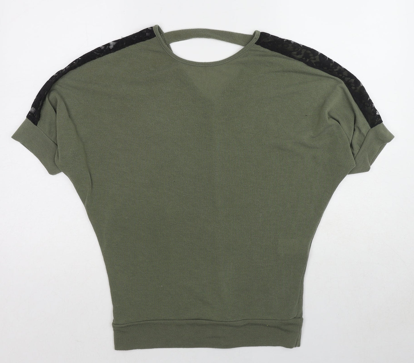 Quiz Womens Green Round Neck Polyester Pullover Jumper Size 10