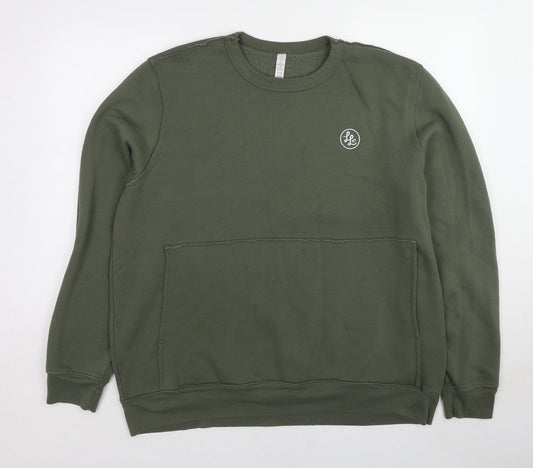 USA Strong Womens Green Cotton Pullover Sweatshirt Size XL