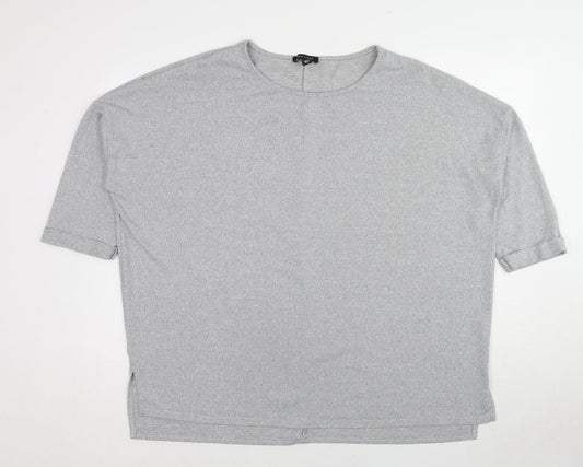 New Look Womens Grey Round Neck Polyester Pullover Jumper Size L