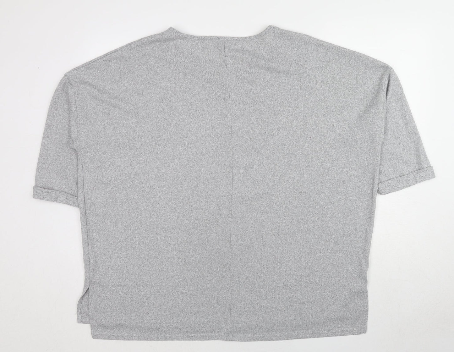 New Look Womens Grey Round Neck Polyester Pullover Jumper Size L