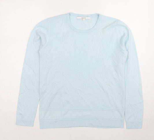 Vida Vi Womens Blue Round Neck Acrylic Pullover Jumper Size M