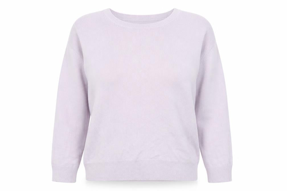 Marks & Spencer Womens Purple Round Neck Acrylic Pullover Jumper Size 14