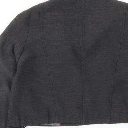 Next Womens Grey Biker Jacket Size 10 Zip