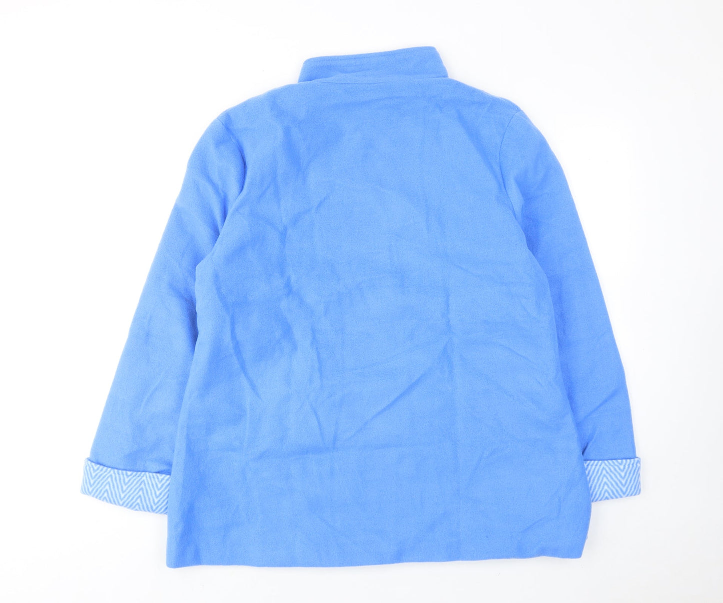 Anne De Lancay Womens Blue Jacket Size M Button