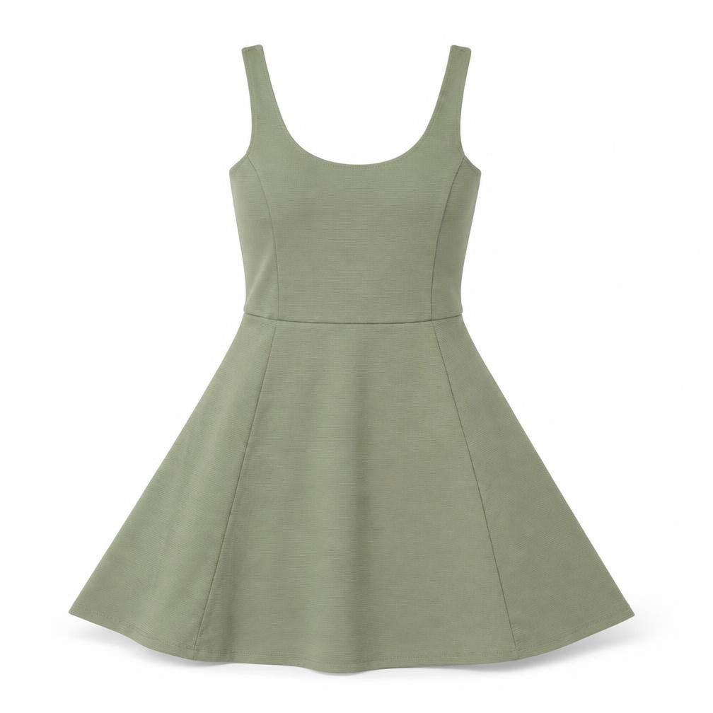 H&M Womens Green Polyester Fit & Flare Size 12 Round Neck Pullover