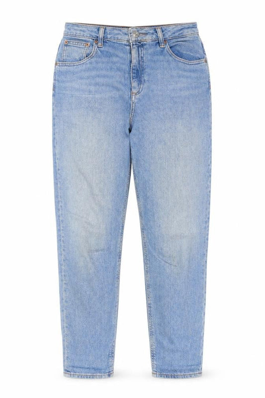 ASOS Womens Blue Cotton Mom Jeans Size 28 in L28 in Regular Zip