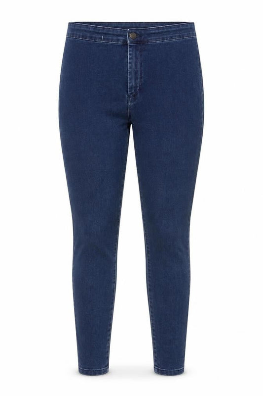 Denim & Co. Womens Blue Cotton Skinny Jeans Size 12 Regular Zip