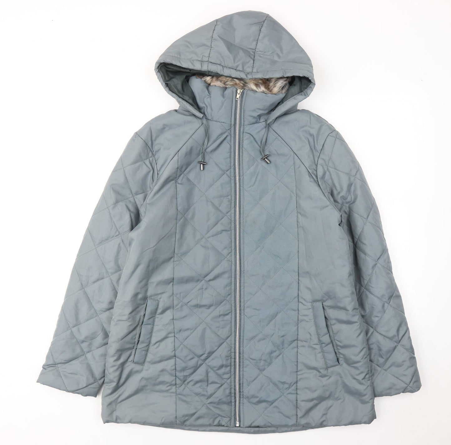 Anne De Lancay Womens Blue Jacket Size M Zip