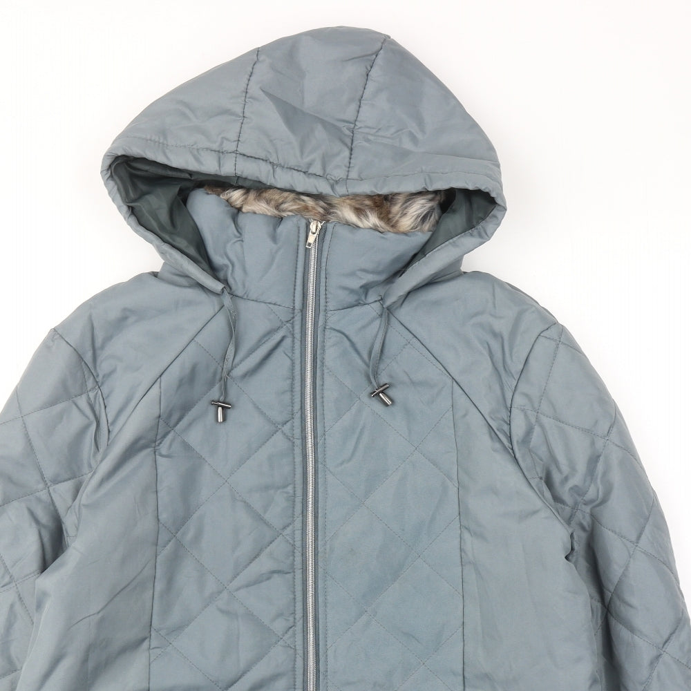 Anne De Lancay Womens Blue Jacket Size M Zip
