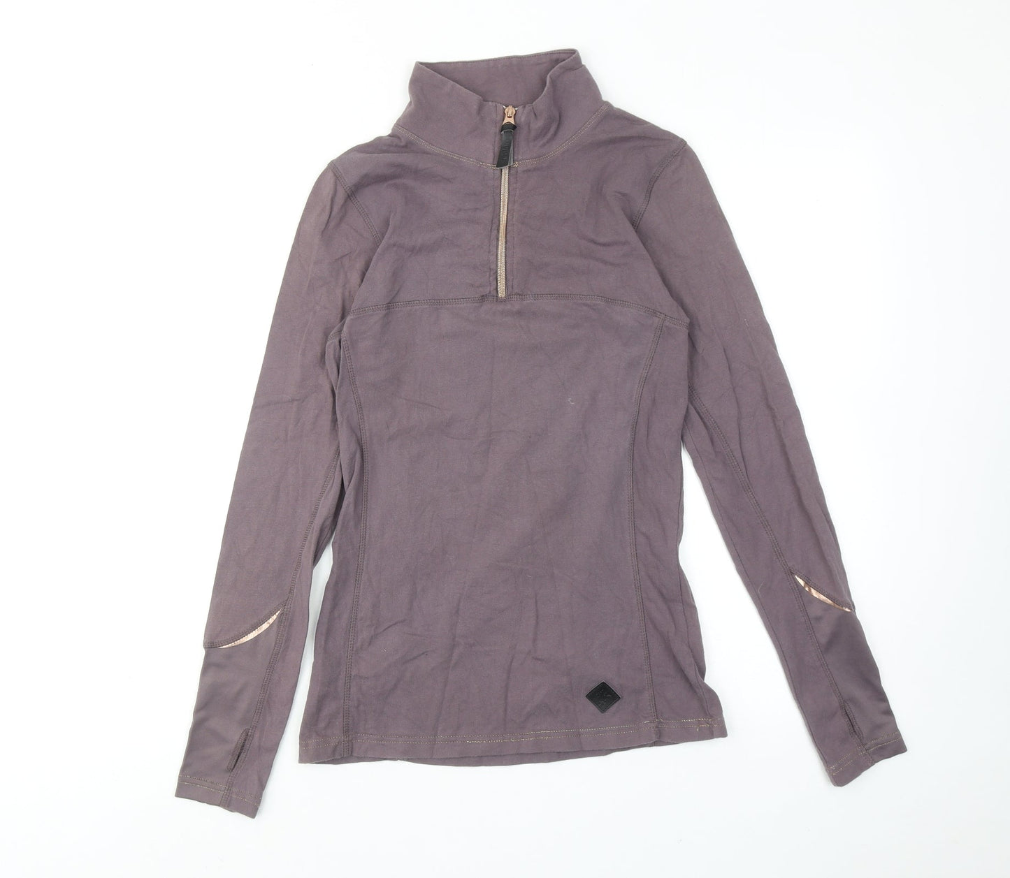 Caldene Womens Purple Cotton Pullover Sweatshirt Size 8 Zip