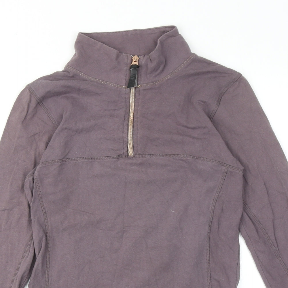 Caldene Womens Purple Cotton Pullover Sweatshirt Size 8 Zip