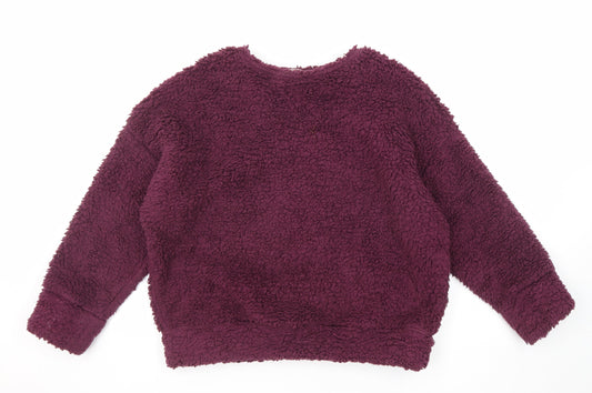 Marks and Spencer Womens Purple Cotton Pullover Sweatshirt Size S Pullover - Button