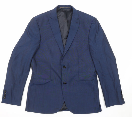 NEXT Mens Blue Wool Jacket Suit Jacket Size 40 Regular