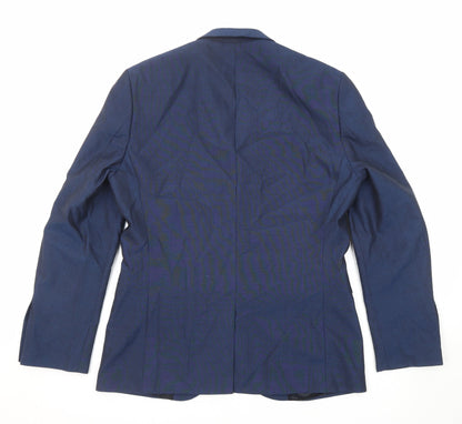 Next Mens Blue Wool Jacket Suit Jacket Size 40 Regular