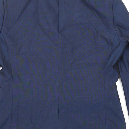 Next Mens Blue Wool Jacket Suit Jacket Size 40 Regular