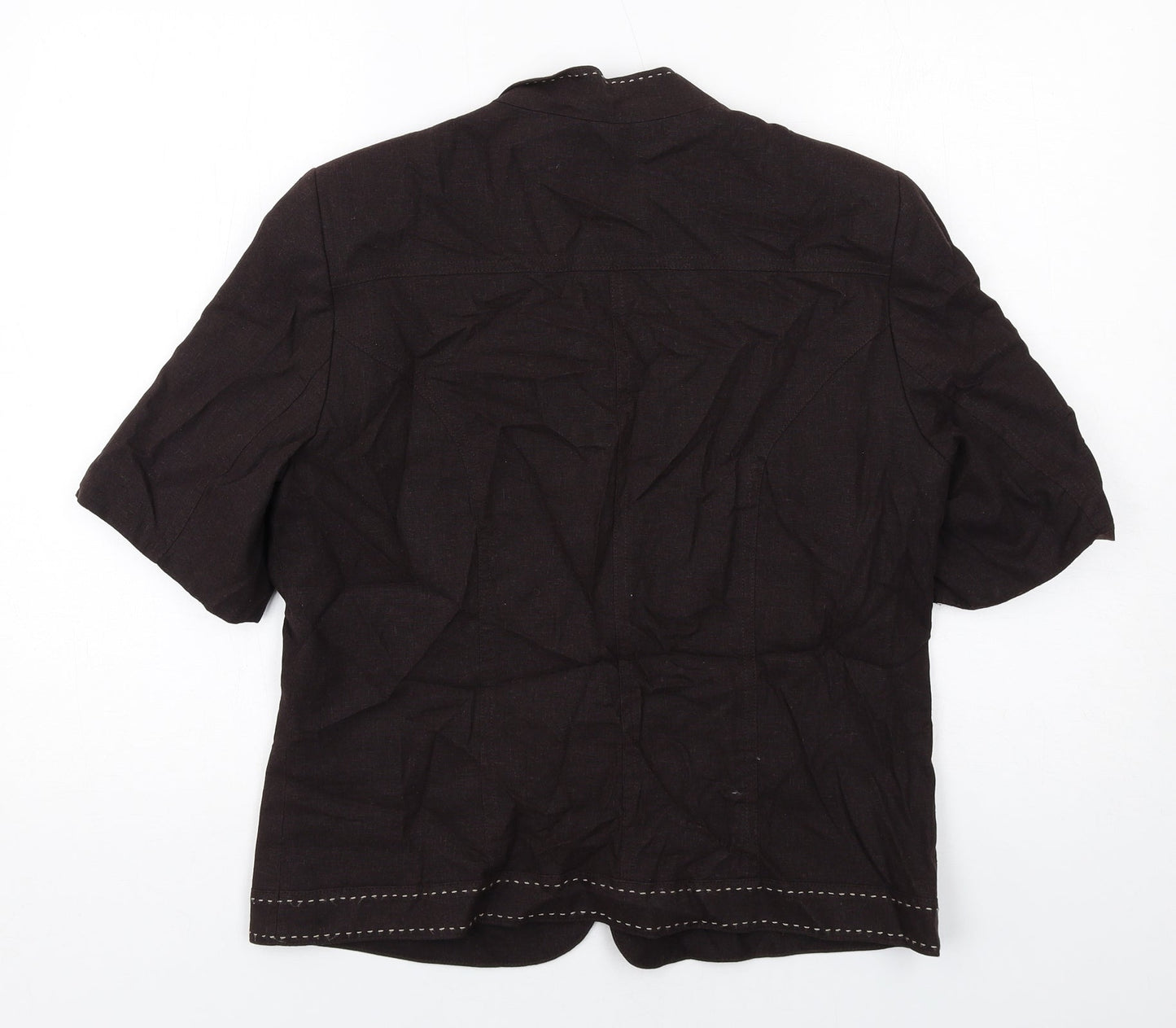 EWM Womens Brown Jacket Size 12 Button