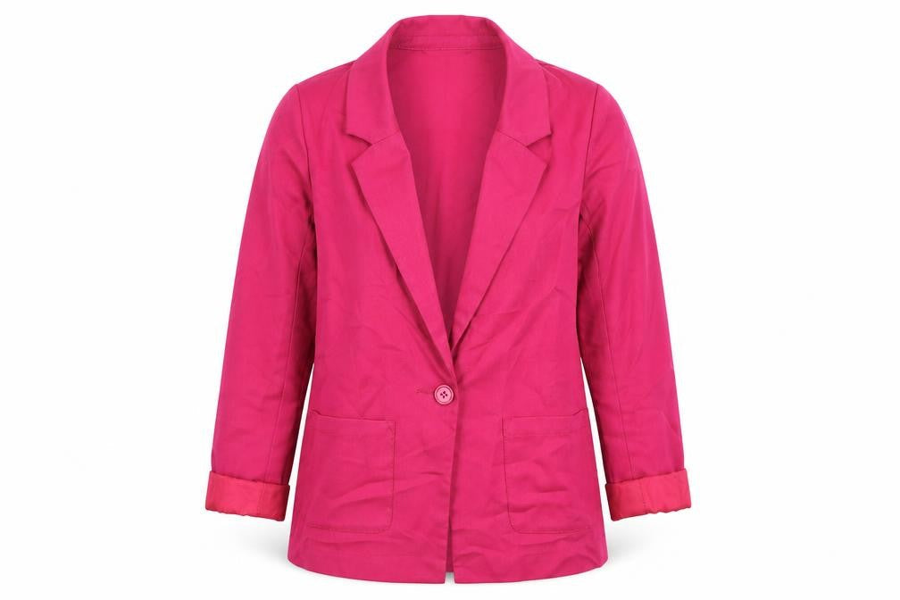 H&M Womens Pink Jacket Blazer Size 6 Button
