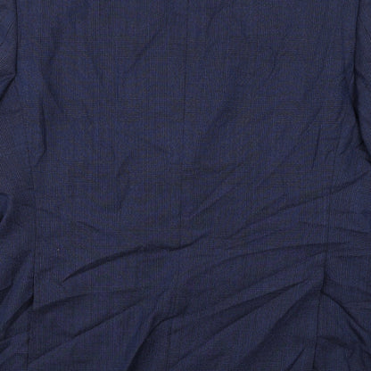 Chester Mens Blue Wool Jacket Suit Jacket Size 44 Regular