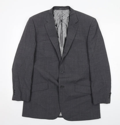 Skopes Mens Grey Wool Jacket Suit Jacket Size 38 Regular