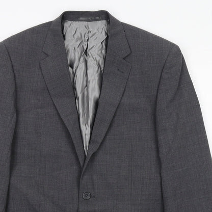 Skopes Mens Grey Wool Jacket Suit Jacket Size 38 Regular