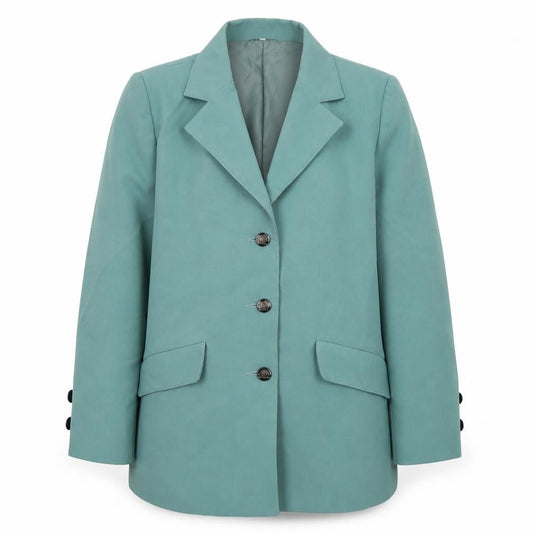 Finesse Womens Green Polyester Jacket Suit Jacket Size 16