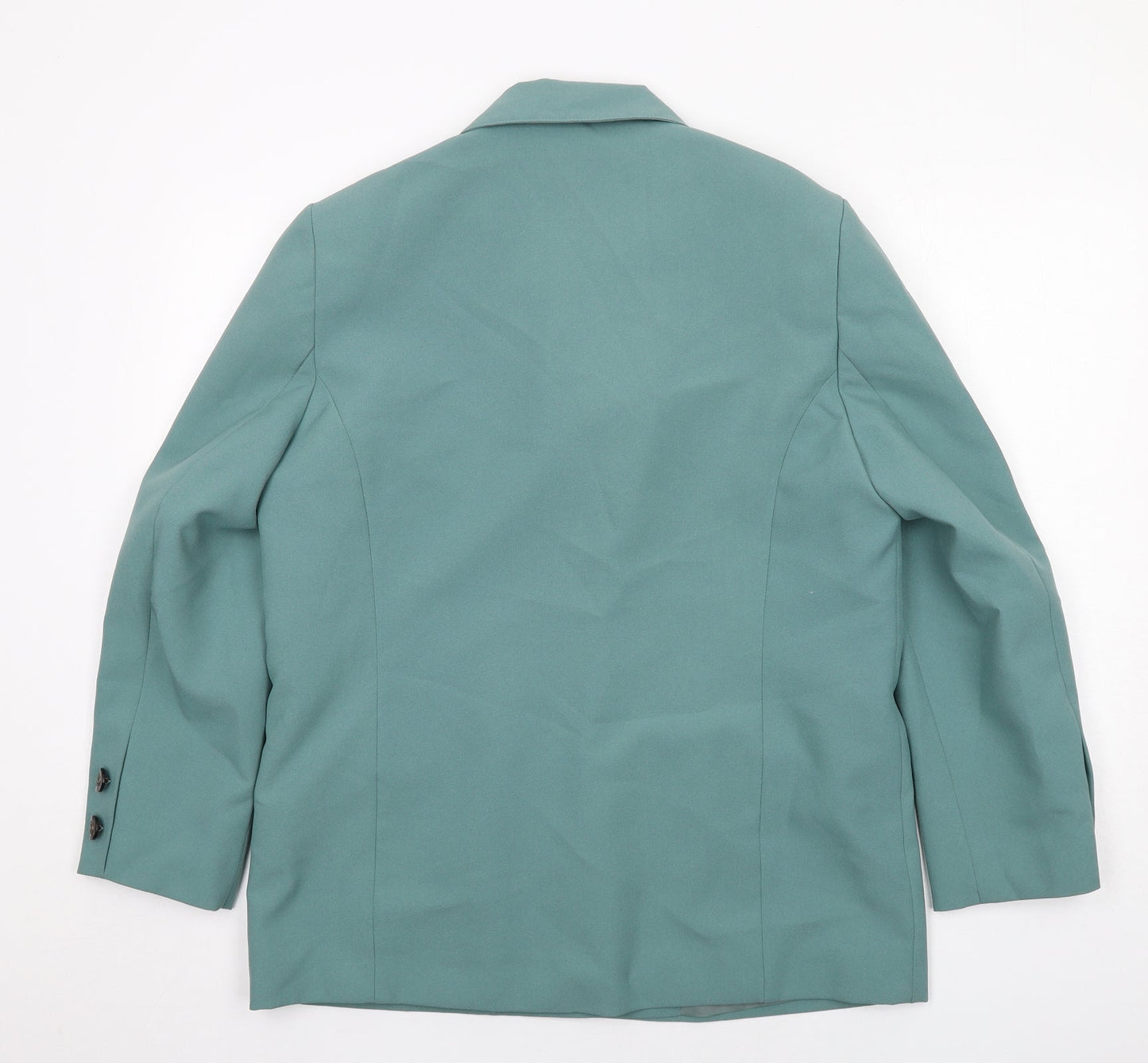 Finesse Womens Green Polyester Jacket Suit Jacket Size 16