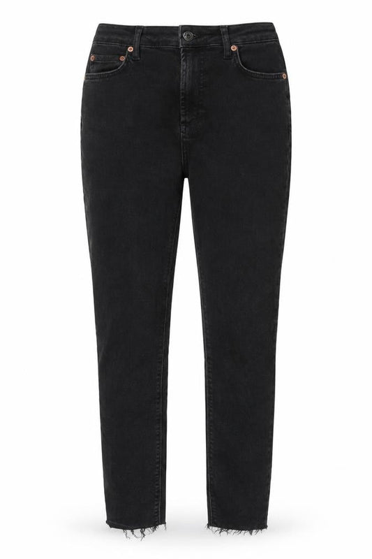 Zara Womens Black Cotton Skinny Jeans Size 8 L28 in Regular Button