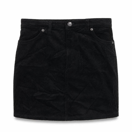 Monki Womens Black Cotton Mini Skirt Size 28 in Button