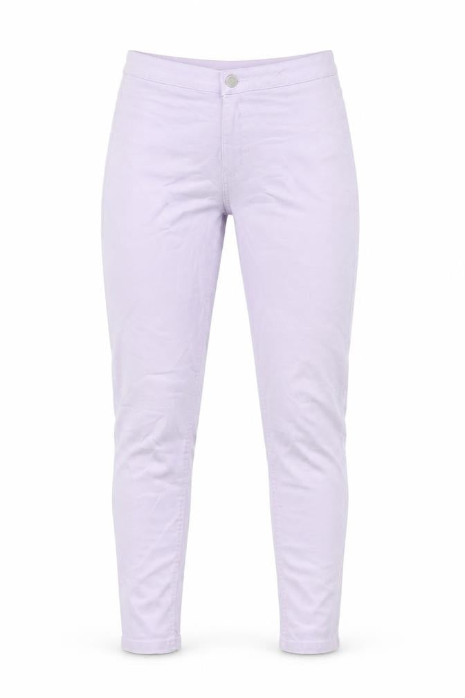 Marks & Spencer Womens Purple Cotton Skinny Jeans Size 12 L26 in Regular Button