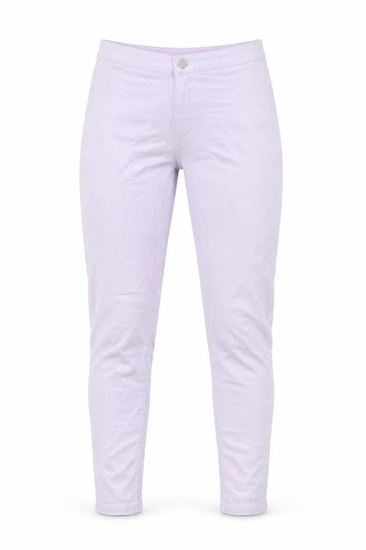 Marks & Spencer Womens Purple Cotton Skinny Jeans Size 12 L26 in Regular Button