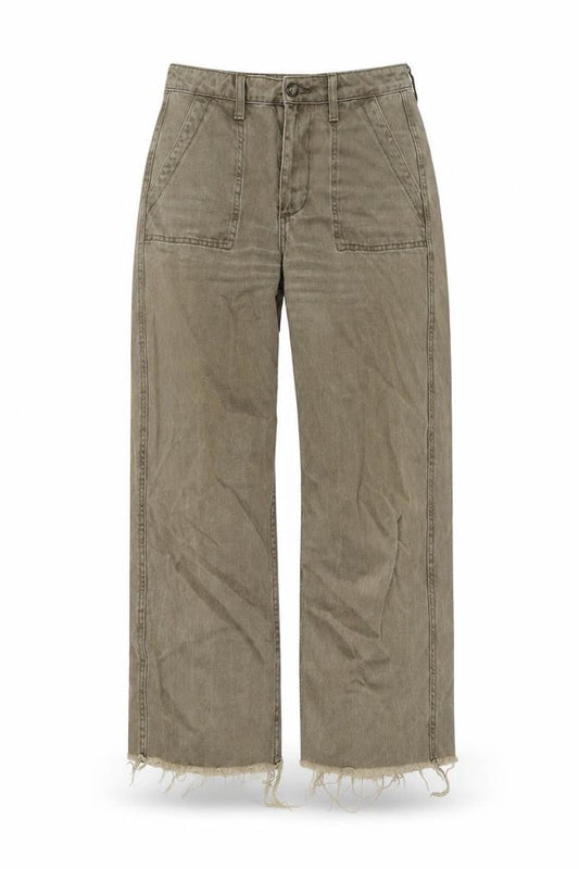 Denim & Co. Womens Brown Cotton Wide-Leg Jeans Size 8 L24 in Regular Button