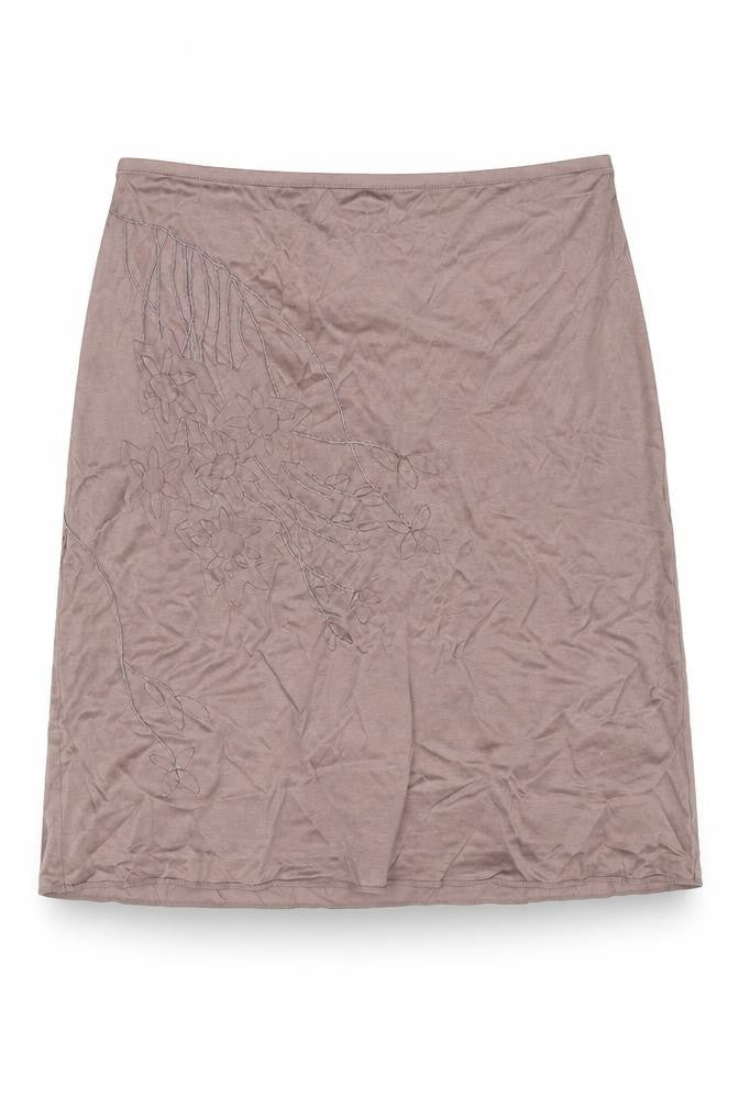 BOSS Womens Brown Cotton A-Line Skirt Size M