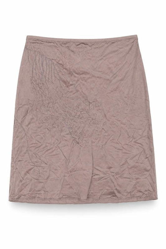 BOSS Womens Brown Cotton A-Line Skirt Size M