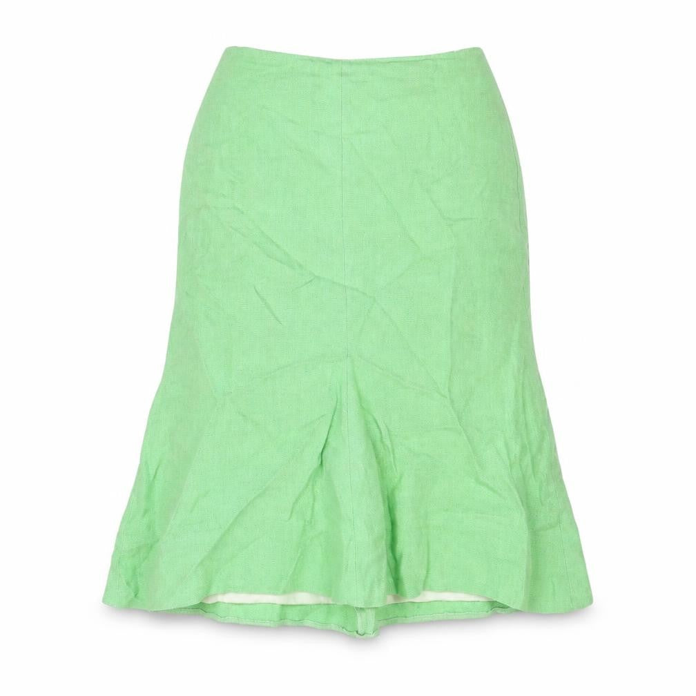 Steilmann Womens Green Polyester A-Line Skirt Size 12 Zip