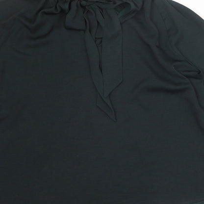 Mint Velvet Womens Black Polyester Basic Blouse Size 12 Round Neck