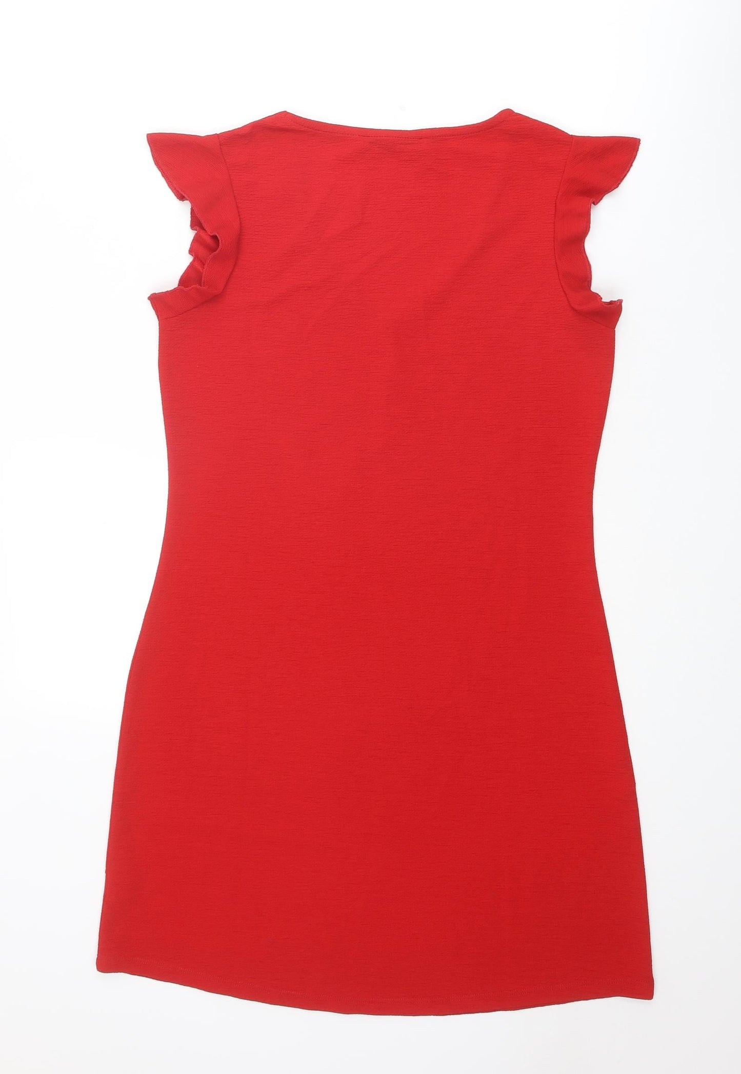 Very Womens Red Polyester A-Line Size 12 Scoop Neck Pullover