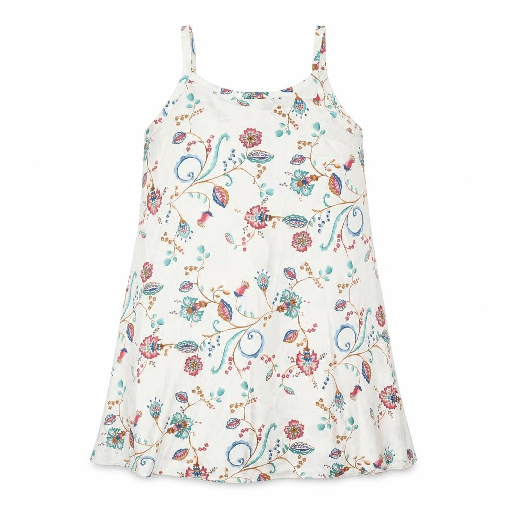 St Michael Womens Multicoloured Floral Polyester Tank Dress Size 12 Round Neck Pullover