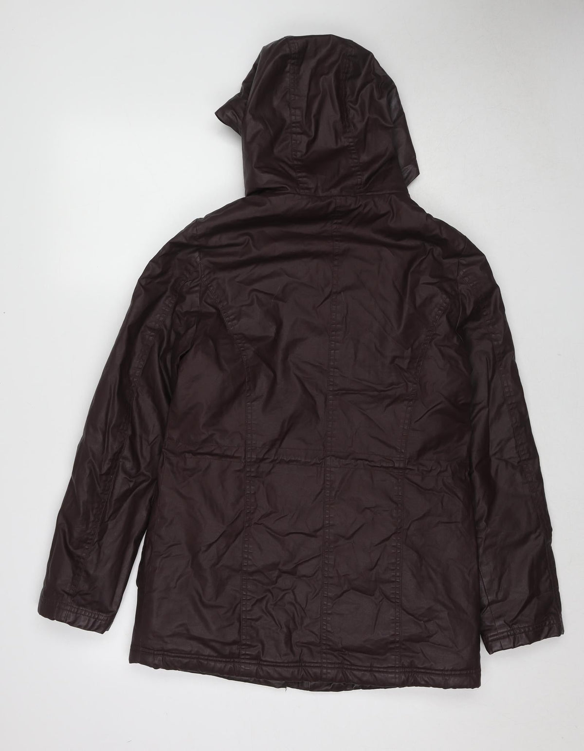 Marks & Spencer Womens Brown Parka Coat Size 8 Zip