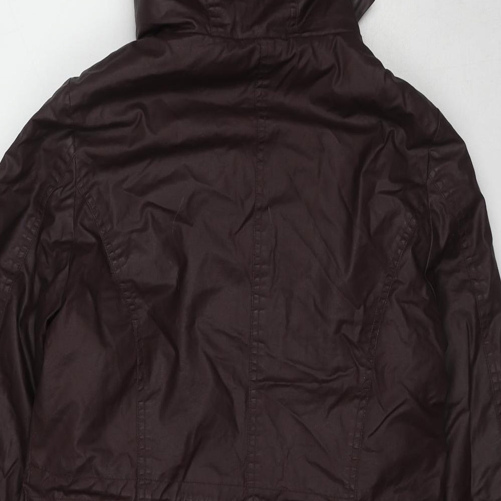 Marks & Spencer Womens Brown Parka Coat Size 8 Zip