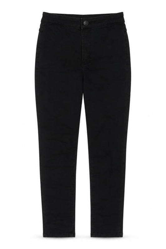 Mango Girls Black Cotton Skinny Jeans Size 11-12 Years Regular Zip